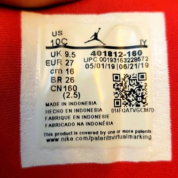 JORDAN BOY'S SNEAKERS SIZE US 10C - Picture 9 of 16